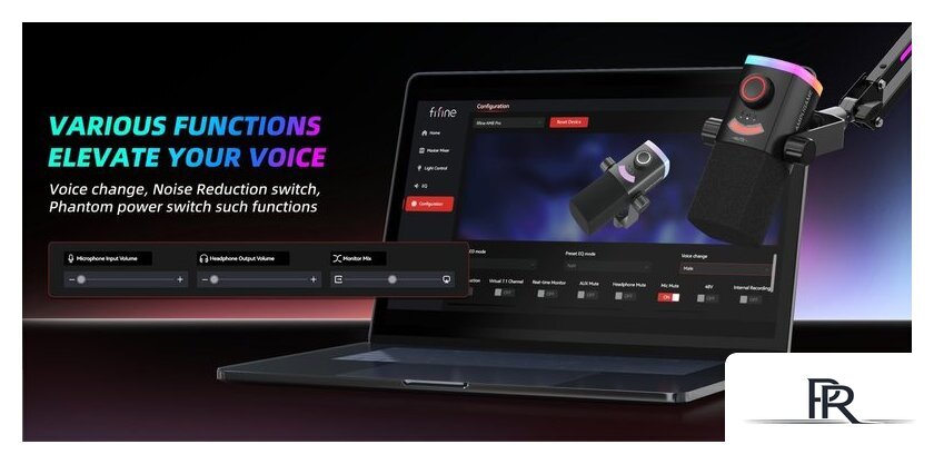 Проводной микрофон FIFINE AM8PROTW (белый) - Изображение №12 — Интернет-магазин ПроЗаказ