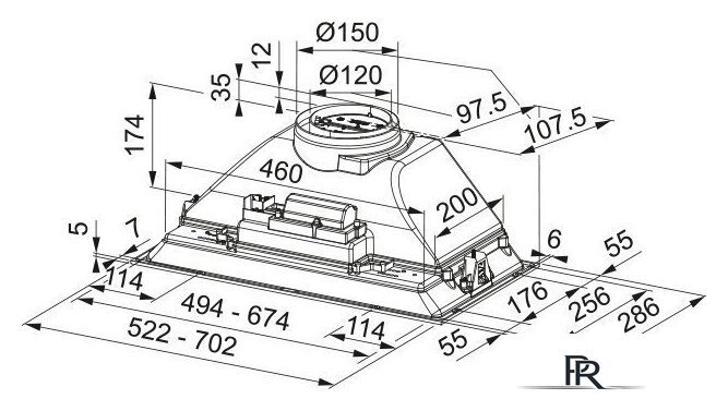 Кухонная вытяжка Franke Box FBI 705 HCS 305.0757.777 - Изображение №4 — Интернет-магазин ПроЗаказ