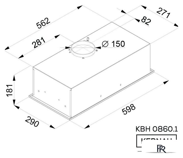 Кухонная вытяжка Kernau KBH 0860.1 B - Изображение №2 — Интернет-магазин ПроЗаказ