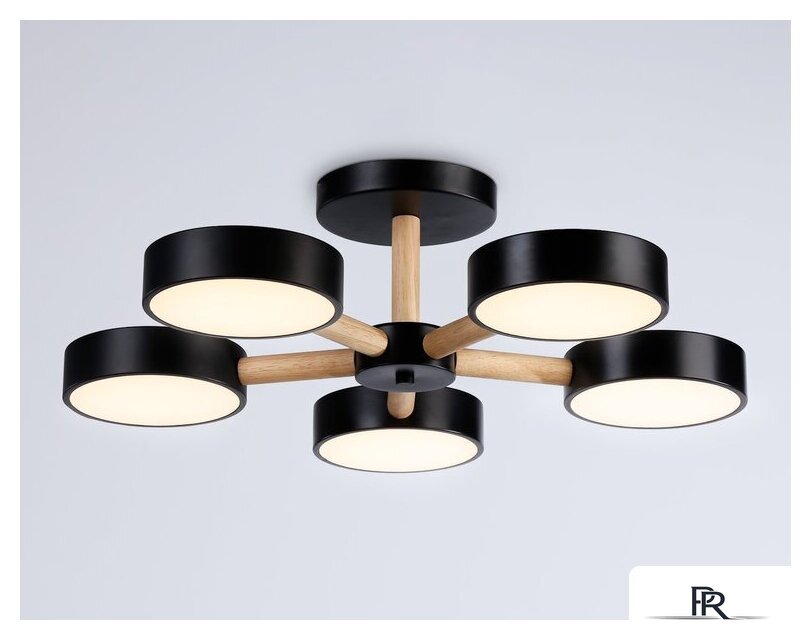 Припотолочная люстра Ambrella light FL4828/5 BK - Изображение №1 — Интернет-магазин ПроЗаказ