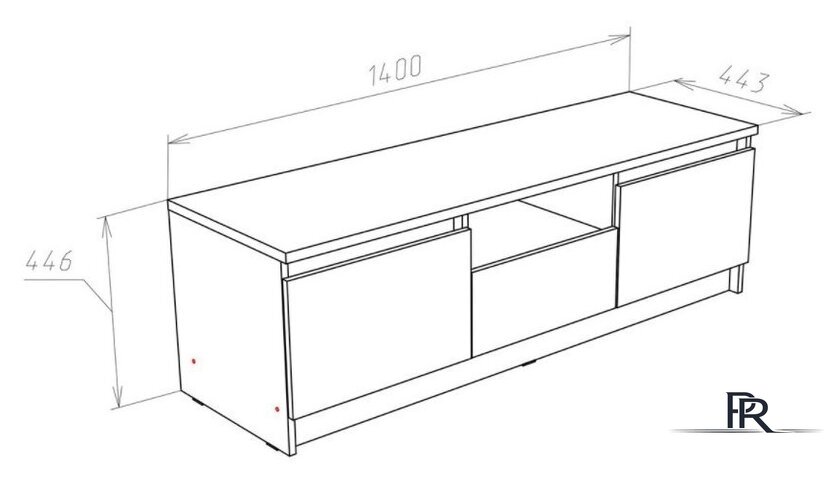 Тумба НК-Мебель Ларго 71160298 (белый) - Изображение №2 — Интернет-магазин ПроЗаказ