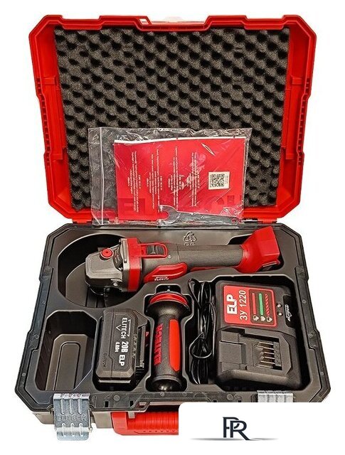 Угловая шлифмашина ELITECH МШУ 2012БЛ (с 1-им АКБ, кейс) - Изображение №2 — Интернет-магазин ПроЗаказ