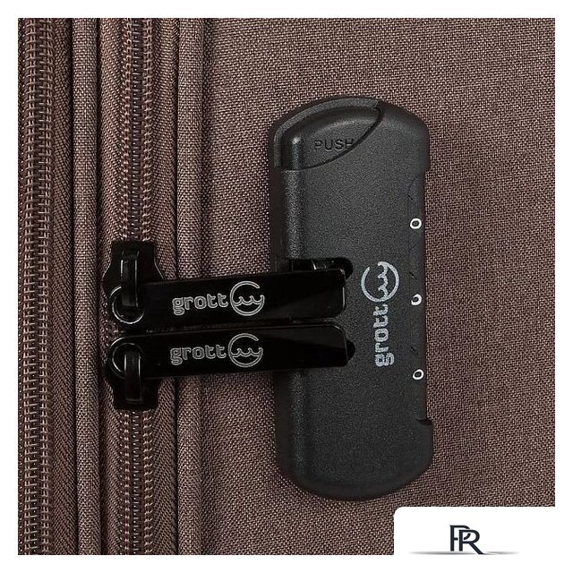 Чемодан-спиннер Grott 338-1001/3-20 (коричневый) - Изображение №8 — Интернет-магазин ПроЗаказ