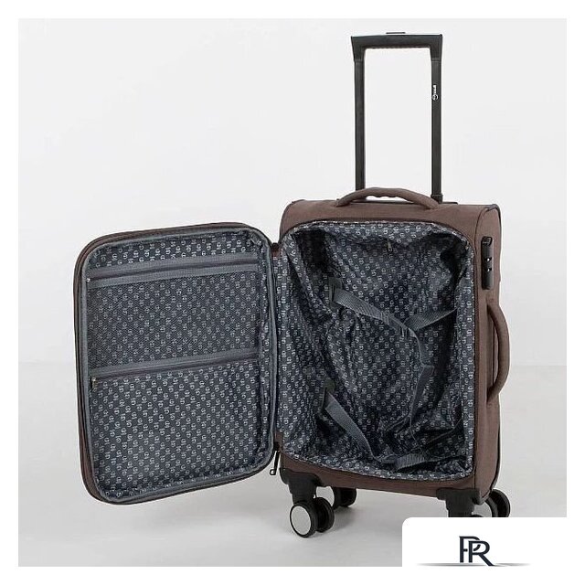 Чемодан-спиннер Grott 338-1001/3-20 (коричневый) - Изображение №5 — Интернет-магазин ПроЗаказ