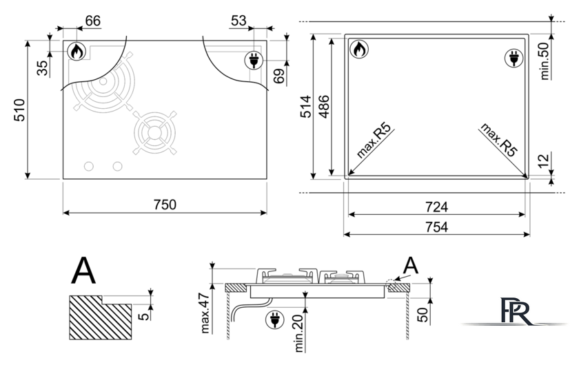 Варочная панель Smeg PM3743D - Изображение №5 — Интернет-магазин ПроЗаказ