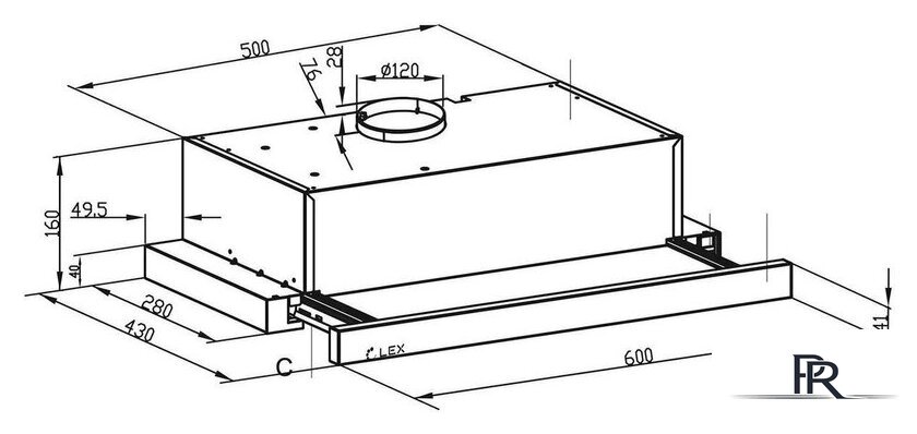 Кухонная вытяжка LEX Hide G 600 (белый) - Изображение №6 — Интернет-магазин ПроЗаказ