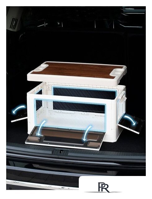 Органайзер для хранения Happy Home складной со столиком HH-014 60 л (белый) - Изображение №2 — Интернет-магазин ПроЗаказ