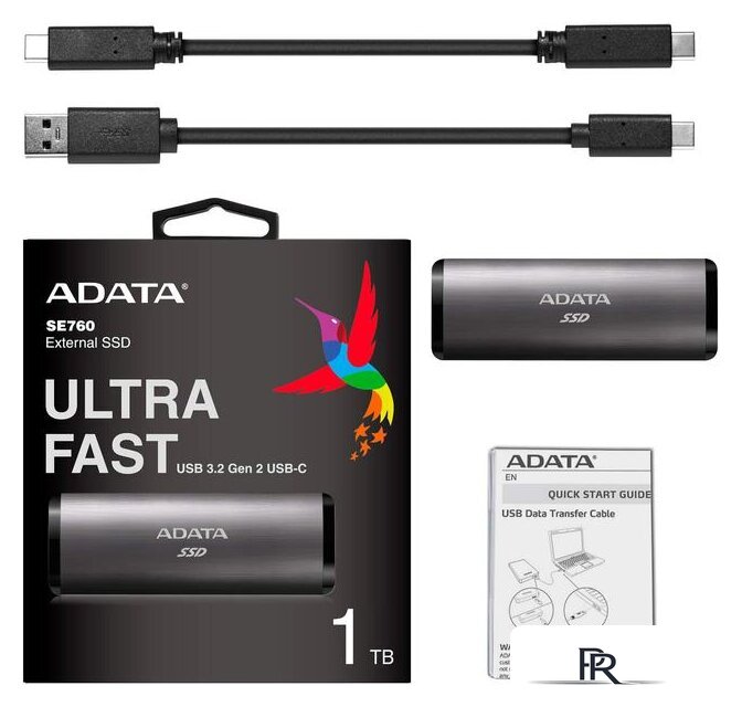 Внешний накопитель ADATA SE760 512GB ASE760-512GU32G2-CTI (титан) - Изображение №5 — Интернет-магазин ПроЗаказ