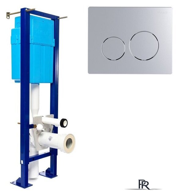 Инсталляция для унитаза SIAMP Bcu Ingenio с панелью Sphere (матовый хром) - Изображение №1 — Интернет-магазин ПроЗаказ