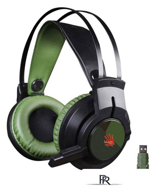 Наушники A4Tech Bloody J450 (черный/зеленый) - Изображение №1 — Интернет-магазин ПроЗаказ