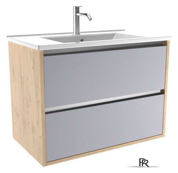  ЗОВ Тумба с умывальником Парма 90 P90LC0MSMC1A-OL90 (сталь/каштан) - Изображение №1 — Интернет-магазин ПроЗаказ