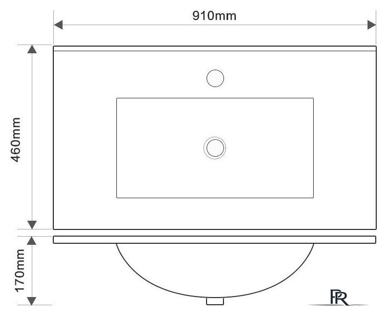  ЗОВ Тумба с умывальником Парма 90 P90LC0MSMC1A-OL90 (сталь/каштан) - Изображение №6 — Интернет-магазин ПроЗаказ