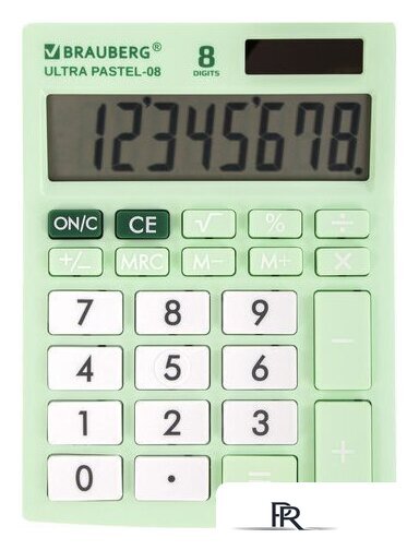 Бухгалтерский калькулятор BRAUBERG Ultra Pastel-08-LG 250515 (мятный) - Изображение №1 — Интернет-магазин ПроЗаказ