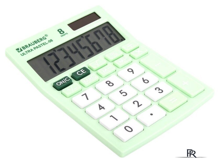 Бухгалтерский калькулятор BRAUBERG Ultra Pastel-08-LG 250515 (мятный) - Изображение №4 — Интернет-магазин ПроЗаказ