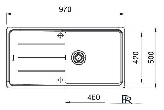 Кухонная мойка Franke Basis BFG 611-97 114.0676.287 (капучино) - Изображение №2 — Интернет-магазин ПроЗаказ