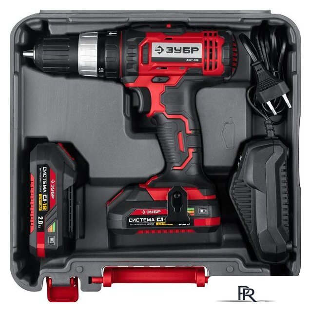 Дрель-шуруповерт Зубр Мастер ДШЛ-185-22 (с 2-мя АКБ, кейс) - Изображение №8 — Интернет-магазин ПроЗаказ