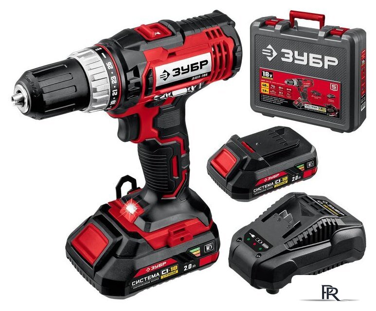 Дрель-шуруповерт Зубр Мастер ДШЛ-185-22 (с 2-мя АКБ, кейс) - Изображение №1 — Интернет-магазин ПроЗаказ