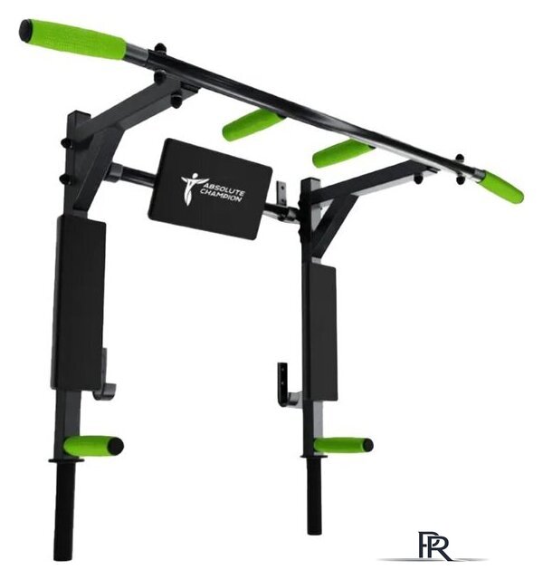 Турник с брусьями Absolute Champion Атлант с узким хватом АЧ 11908 (черный/салатовые ручки) - Изображение №1 — Интернет-магазин ПроЗаказ