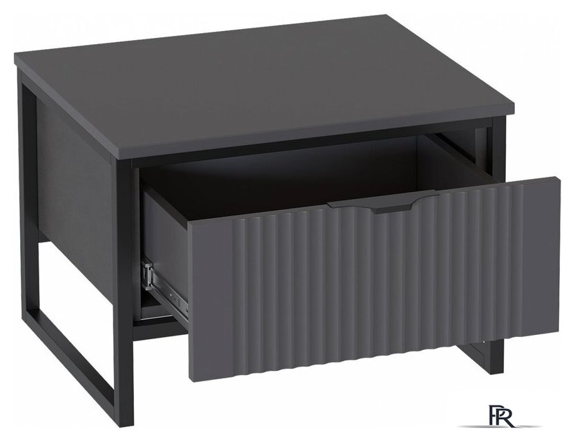 Тумба Мебельград Нора с ящиком (металл бруклин/графит) - Изображение №2 — Интернет-магазин ПроЗаказ