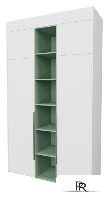 Шкаф распашной Рэйгрупп Рэй S245-В5-EBZ В5 (дуб элисон/белый премиум/зеленый самшит) - Изображение №1 — Интернет-магазин ПроЗаказ