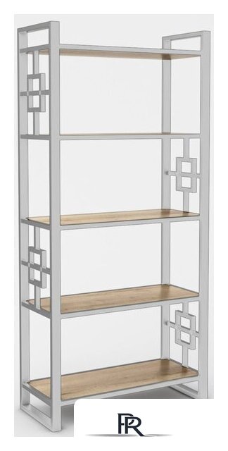 Стеллаж Hype Mebel Квадро 50x170 (белый/дуб галифакс натуральный) - Изображение №1 — Интернет-магазин ПроЗаказ