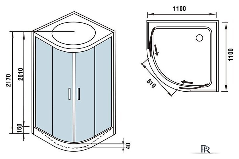 Душевая кабина WeltWasser WW500 Emmer 11015 - Изображение №17 — Интернет-магазин ПроЗаказ