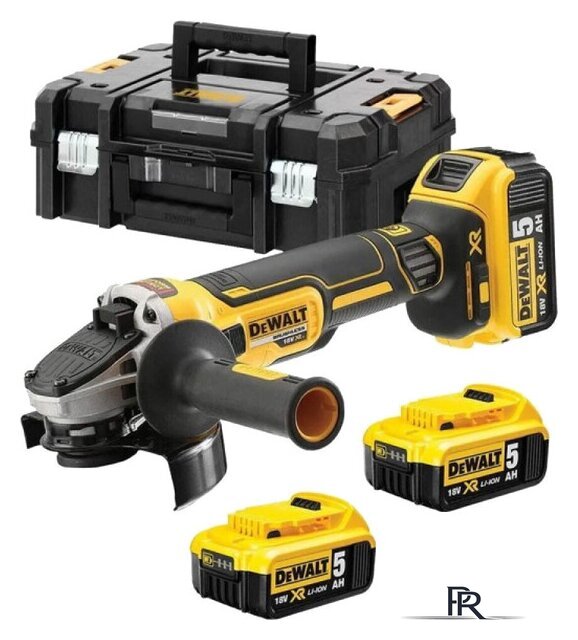 Угловая шлифмашина DeWalt DCG405P3 (с 3-мя АКБ, кейс) - Изображение №3 — Интернет-магазин ПроЗаказ