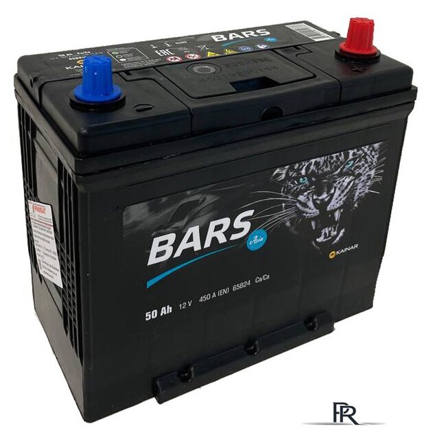 Автомобильный аккумулятор BARS Asia 50 JR+ тонкие клеммы с бортом (50 А·ч) - Изображение №1 — Интернет-магазин ПроЗаказ