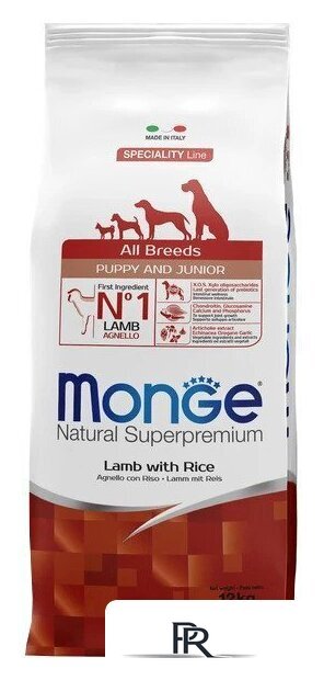 Сухой корм для собак Monge Speciality Line Puppy & Junior Lamb&Rice (12 кг) - Изображение №1 — Интернет-магазин ПроЗаказ