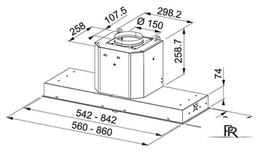 Кухонная вытяжка Franke FMY 608 BI BK 110.0456.723 - Изображение №2 — Интернет-магазин ПроЗаказ