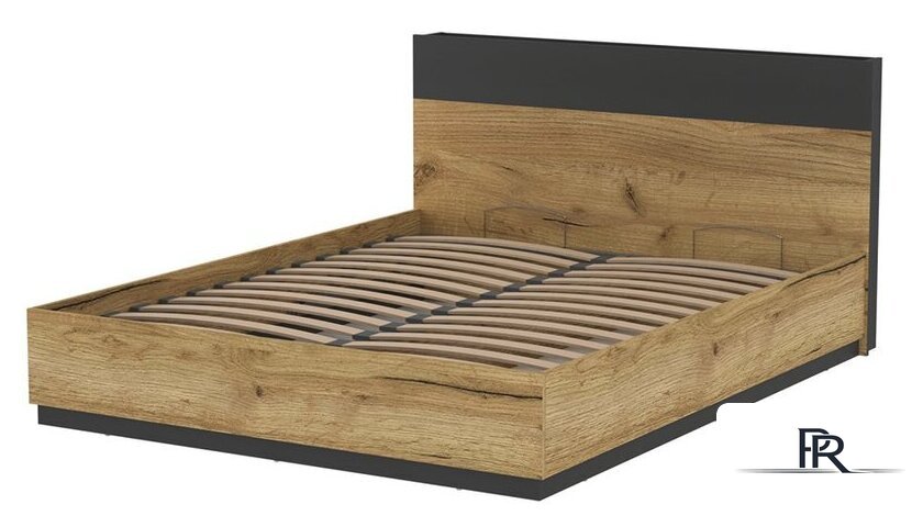 Кровать Интерлиния Loft LT-К160 160x200 (дуб золотой-антрацит) - Изображение №1 — Интернет-магазин ПроЗаказ