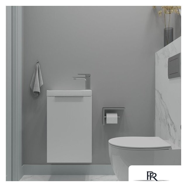  ЗОВ Тумба под умывальник Монови Слим 40 S40LW0LW9268 (белый матовый) - Изображение №2 — Интернет-магазин ПроЗаказ