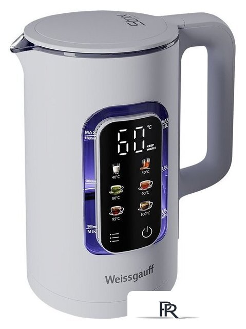 Электрический чайник Weissgauff WK 1500 Dw Touch BodyCool - Изображение №19 — Интернет-магазин ПроЗаказ