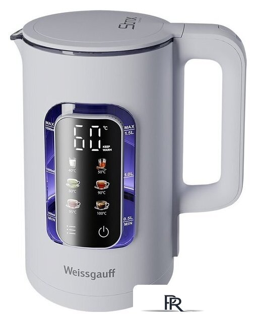 Электрический чайник Weissgauff WK 1500 Dw Touch BodyCool - Изображение №20 — Интернет-магазин ПроЗаказ