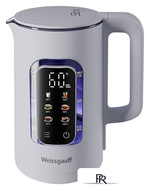 Электрический чайник Weissgauff WK 1500 Dw Touch BodyCool - Изображение №18 — Интернет-магазин ПроЗаказ