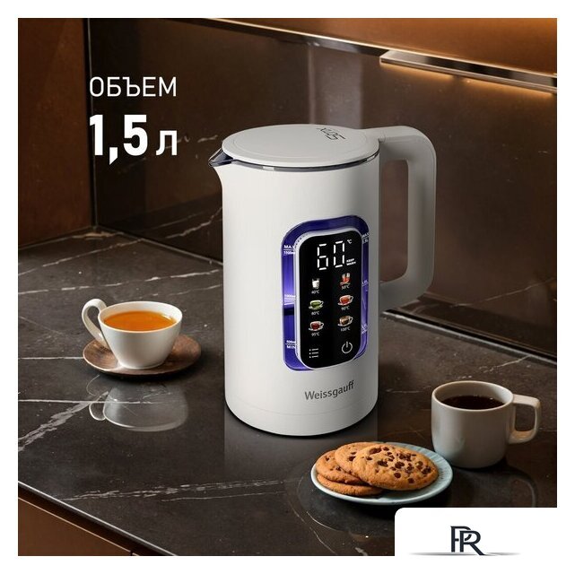 Электрический чайник Weissgauff WK 1500 Dw Touch BodyCool - Изображение №5 — Интернет-магазин ПроЗаказ