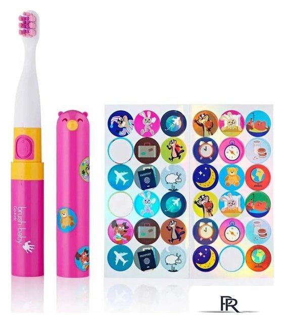 Электрическая зубная щетка Brush-Baby Go-Kidz Travel (розовый) - Изображение №2 — Интернет-магазин ПроЗаказ