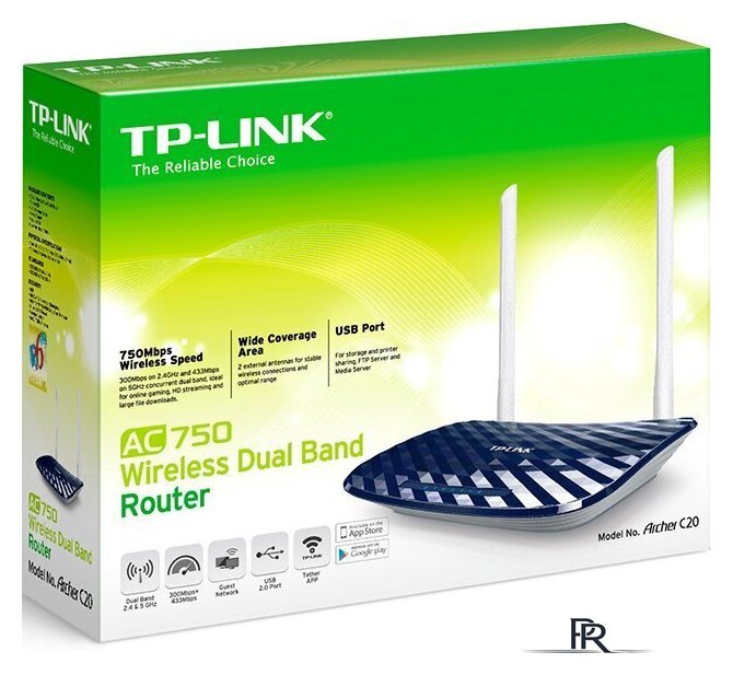 Wi-Fi роутер TP-Link Archer C20 V1 - Изображение №4 — Интернет-магазин ПроЗаказ