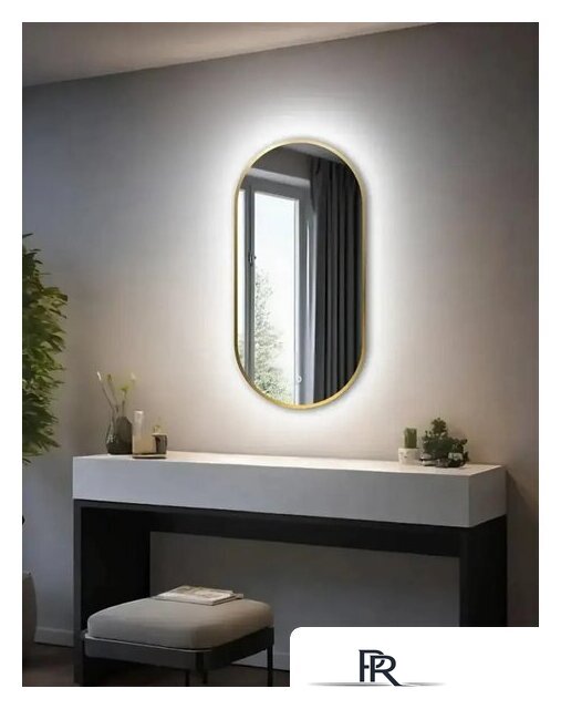 Зеркало с подсветкой  EMZE 45x77 LED.UV.45.77.AUR (золото с УФ-окантовкой и подсветкой) - Изображение №1 — Интернет-магазин ПроЗаказ