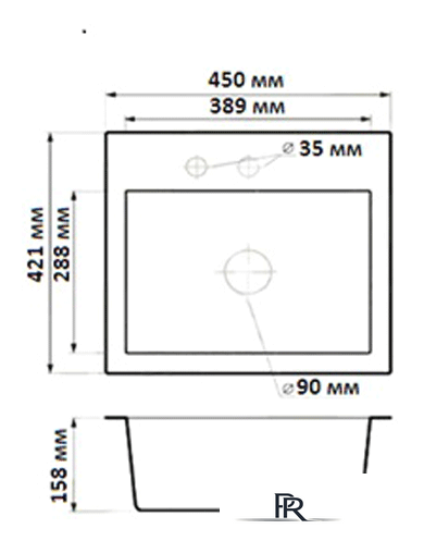 Кухонная мойка БелЭворс Mini (черный) - Изображение №2 — Интернет-магазин ПроЗаказ