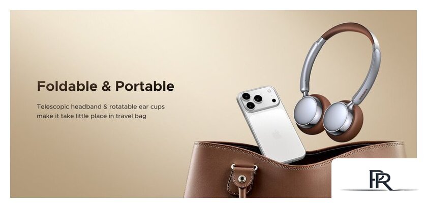 Наушники Ugreen Studio Plus HP207 (серебристый/коричневый) - Изображение №6 — Интернет-магазин ПроЗаказ