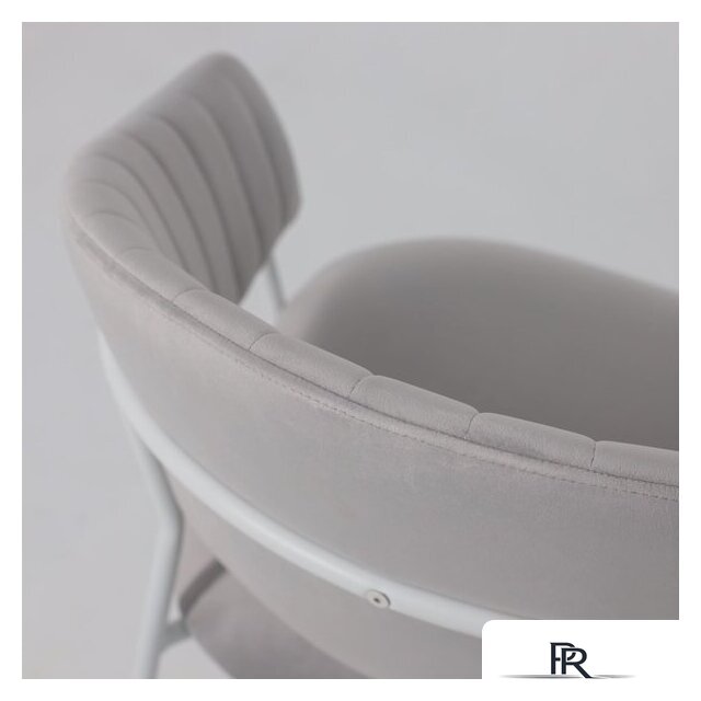 Стул с подлокотниками Алвест AV 433 (светло-серый бархат H-09/белый) - Изображение №14 — Интернет-магазин ПроЗаказ