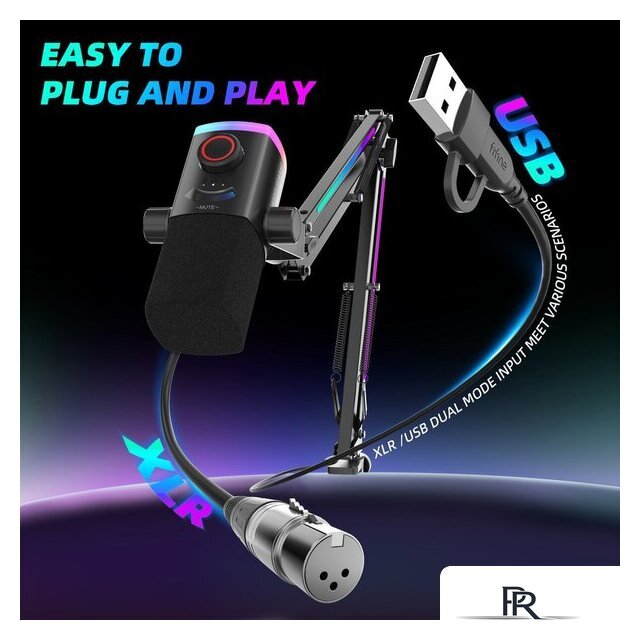 Проводной микрофон FIFINE AM8PROT (черный) - Изображение №10 — Интернет-магазин ПроЗаказ