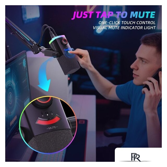 Проводной микрофон FIFINE AM8PROT (черный) - Изображение №9 — Интернет-магазин ПроЗаказ