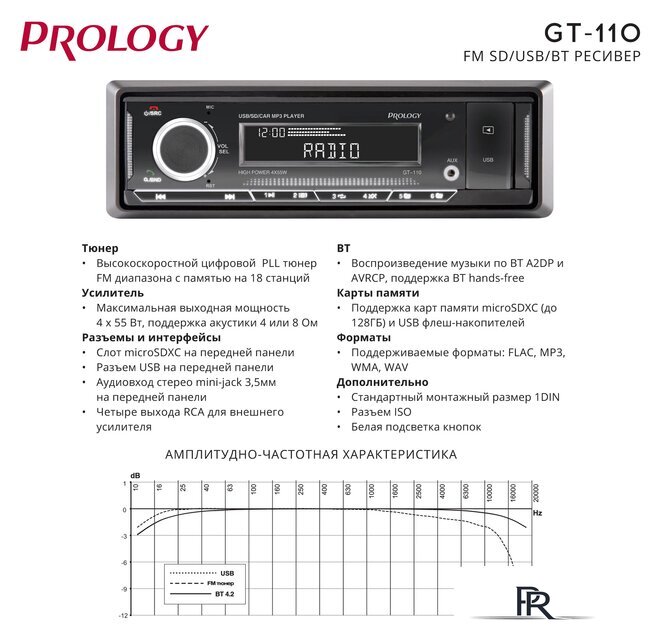 USB-магнитола Prology GT-110 - Изображение №14 — Интернет-магазин ПроЗаказ