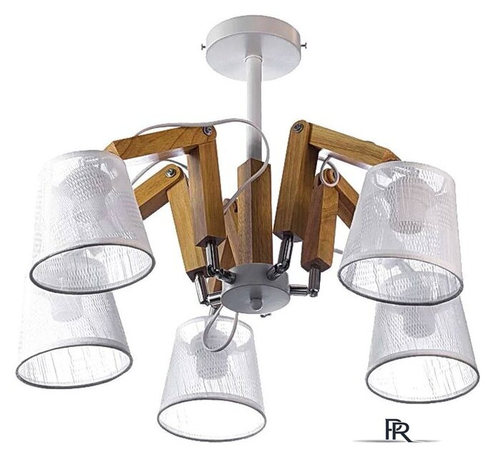 Припотолочная люстра Aitin Pro K133/5 белый/хром - Изображение №1 — Интернет-магазин ПроЗаказ