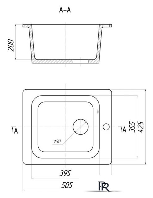 Кухонная мойка Gerhans A10 (оникс) - Изображение №2 — Интернет-магазин ПроЗаказ