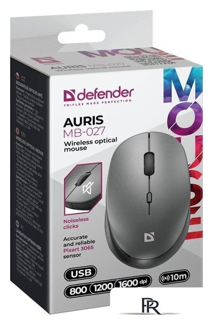 Мышь Defender Auris MB-027 (серый) - Изображение №4 — Интернет-магазин ПроЗаказ