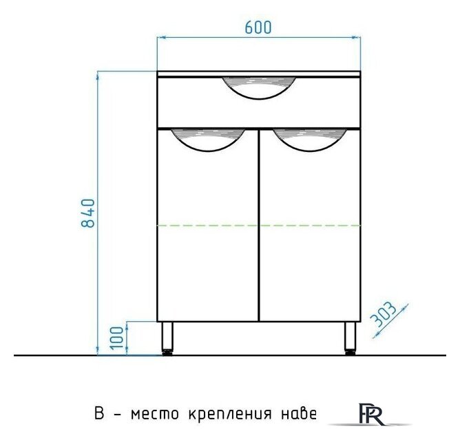  Style Line Тумба Жасмин 60 1 ящик - Изображение №7 — Интернет-магазин ПроЗаказ