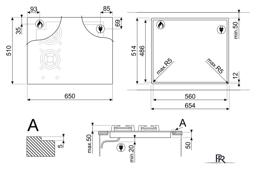Варочная панель Smeg PM3643D - Изображение №4 — Интернет-магазин ПроЗаказ